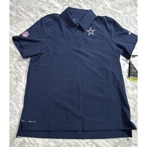 Nike Dallas Cowboys NFL Dri-FIT On Field Coaches Polo women's Large Navy Blue